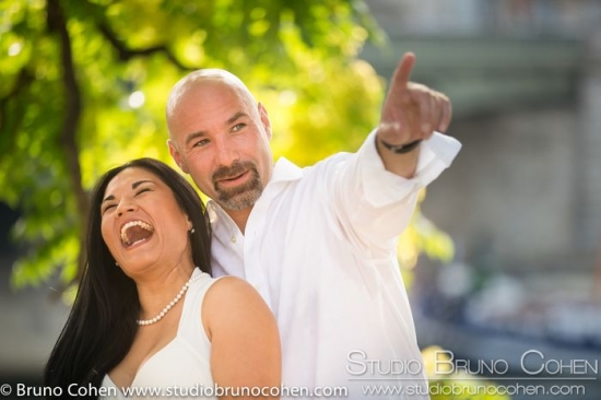 Portrait couple amoureux paris complicité